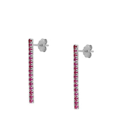 Pendientes Manly Fucsia Silver