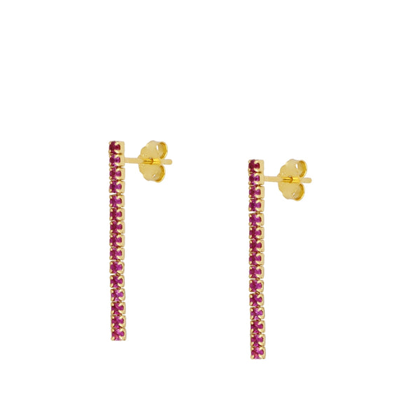 Pendientes Manly Fucsia Gold