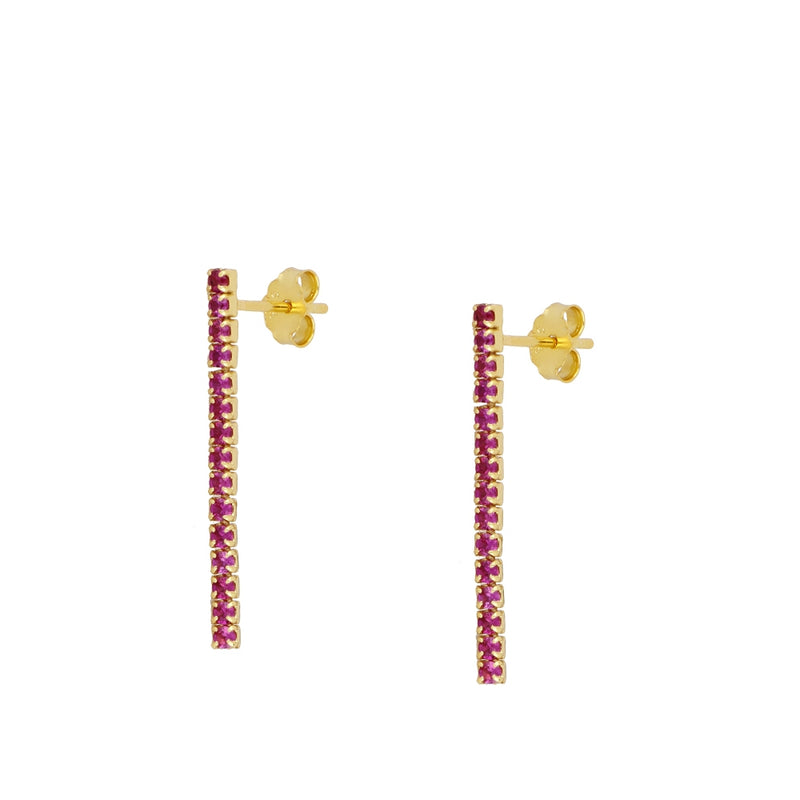Pendientes Manly Fucsia Gold