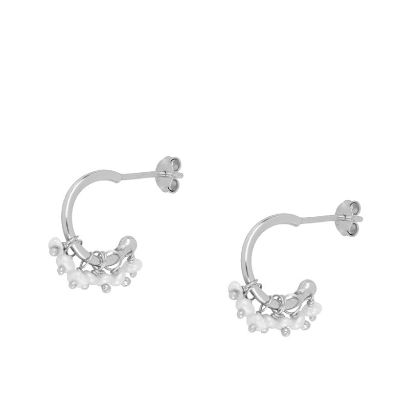 Pendientes Argelia White Silver