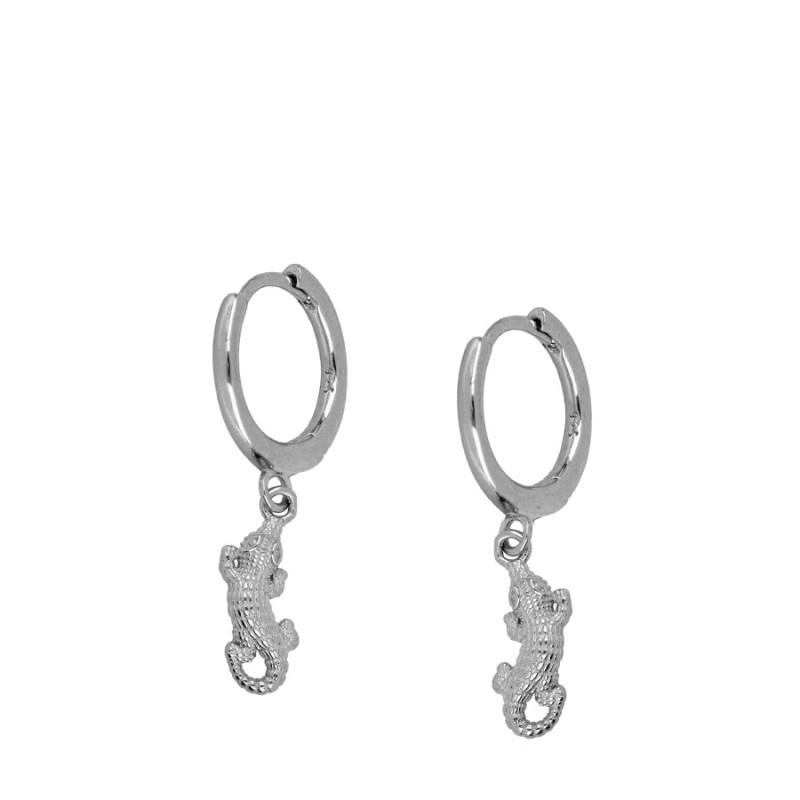 Pendientes Cocodrile Silver