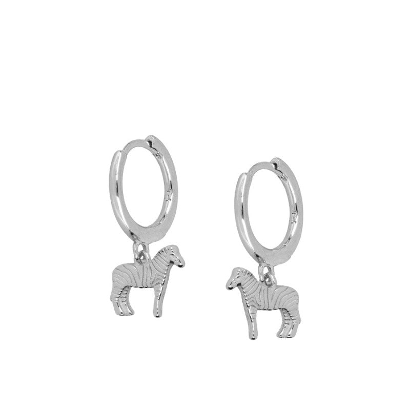 Pendientes Cebra Silver