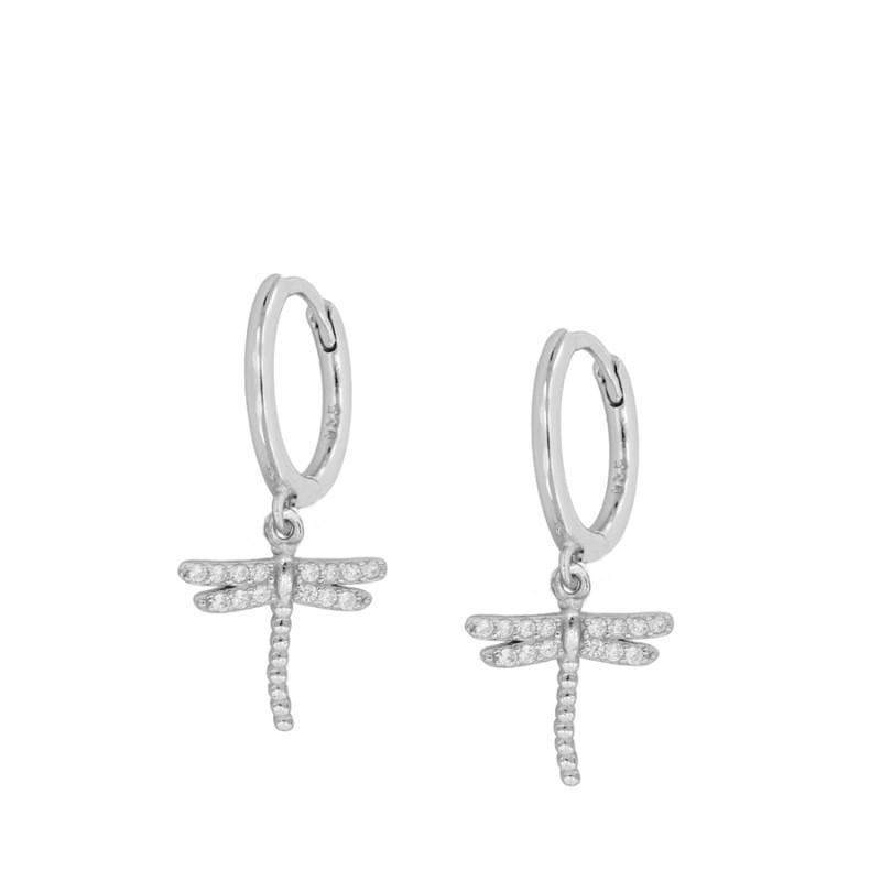 Pendientes Shine Dragon-fly Silver