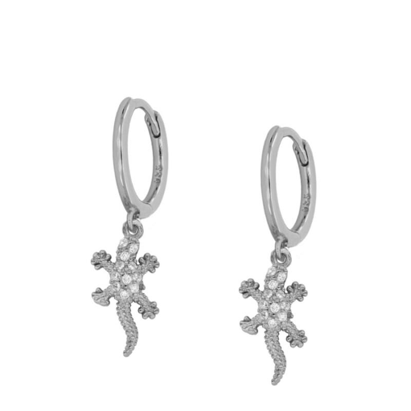 Pendientes Lizard Silver