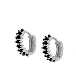 Pendientes Morat Black Silver