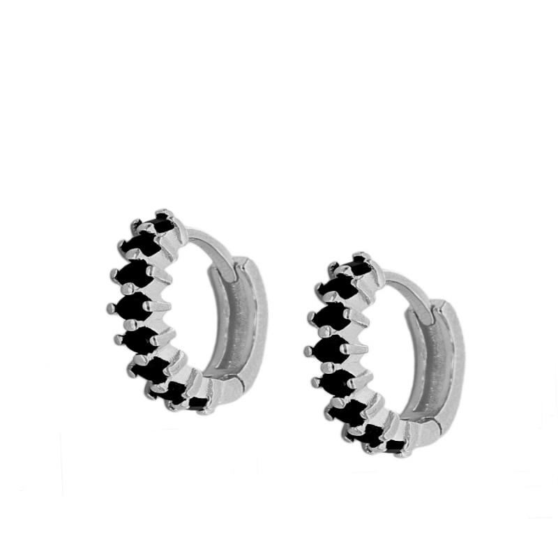 Pendientes Morat Black Silver