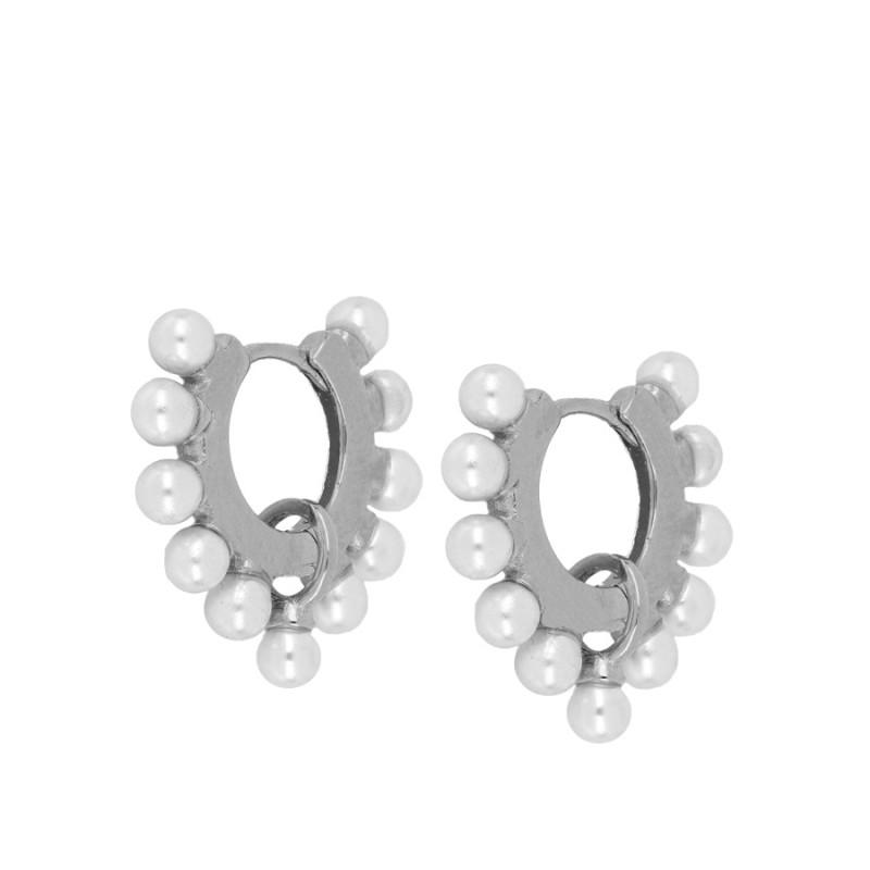 Pendientes Oslo Pearl Silver