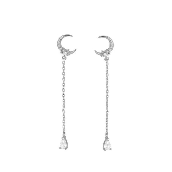 Pendientes Moon Sandy Silver