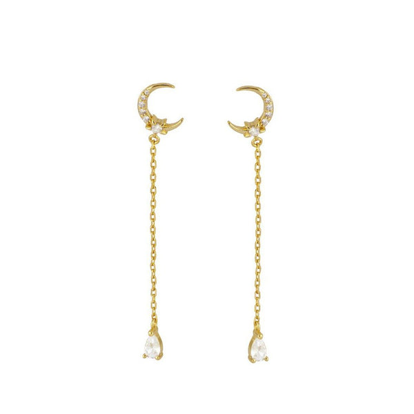 Pendientes Moon Sandy Gold