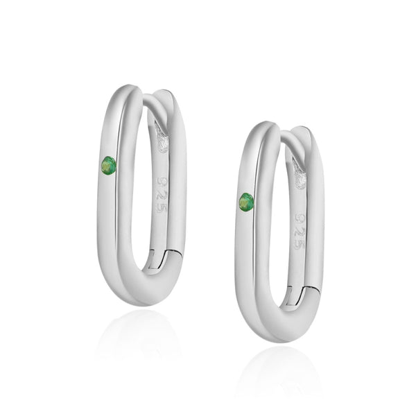 Pendientes Duali Green Silver