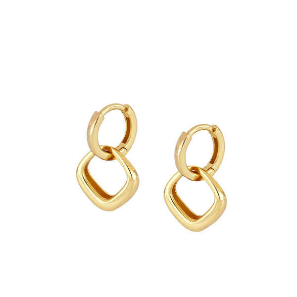 Pendientes Double Hoop Gold