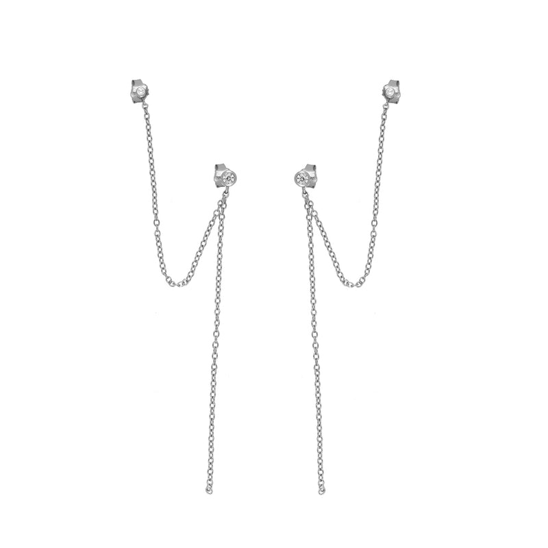 Pendientes Long Dira Silver