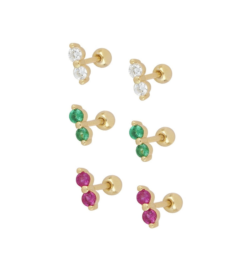 Piercing Basset Green Silver