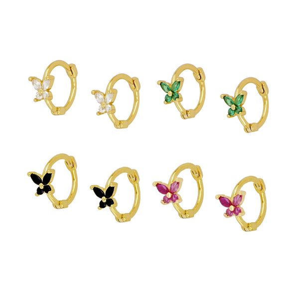 Pendientes Aro Shine Butterfly Gold