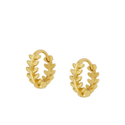 Pendientes Aro Hoja Gold