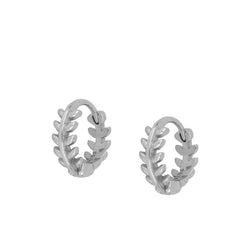 Pendientes Aro Hoja Silver