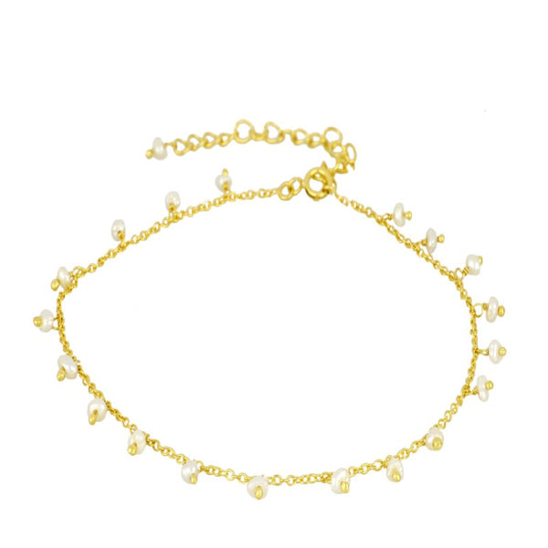 Tobillera Pearl Gold
